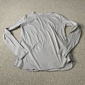 Comune Womens T-Shirt Size XS Gray Beverly Long‎ Sleeves Cotton Pullover